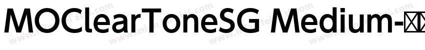 MOClearToneSG Medium字体转换
